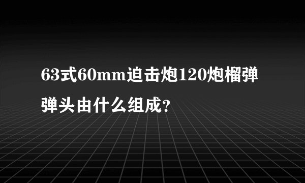 63式60mm迫击炮120炮榴弹弹头由什么组成？