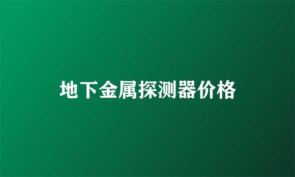 地下金属探测器价格