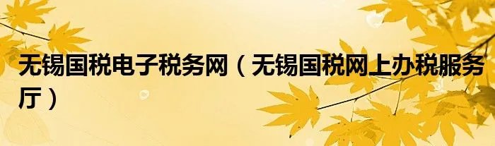 无锡国税电子税务网（无锡国税网上办税服务厅）