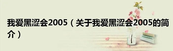 我爱黑涩会2005（关于我爱黑涩会2005的简介）