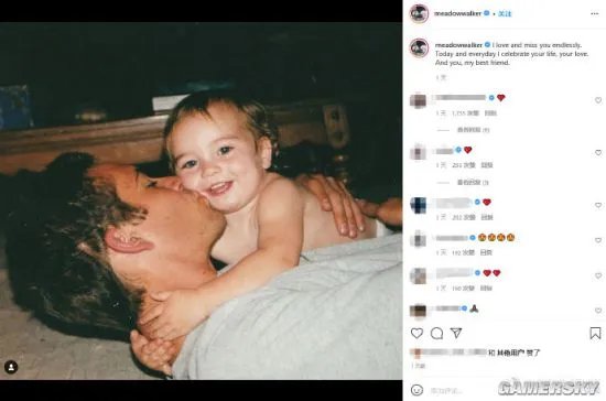 保罗沃克女儿晒旧照缅怀父亲 网友感叹时光飞逝