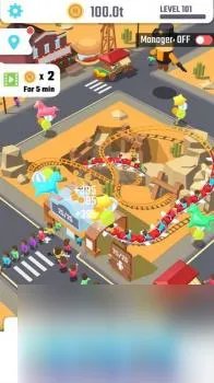 双人过山车小游戏手机版 放置过山车模拟经营游戏