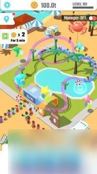 双人过山车小游戏手机版 放置过山车模拟经营游戏