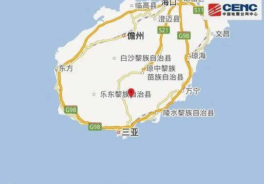 五指山发生地震目前情况如何?