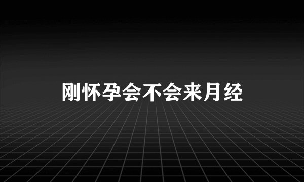 刚怀孕会不会来月经