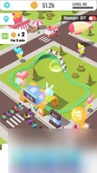 双人过山车小游戏手机版 放置过山车模拟经营游戏