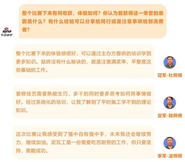 精工强匠,守护万家!科顺好工长竞技大赛-贴砖组专访