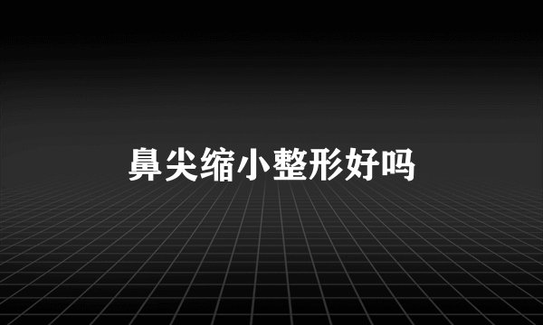 鼻尖缩小整形好吗