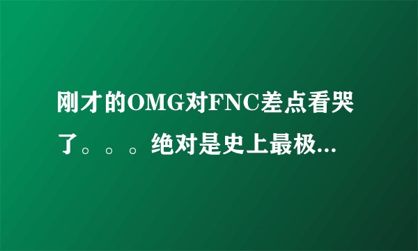 刚才的OMG对FNC差点看哭了。。。绝对是史上最极限的翻盘