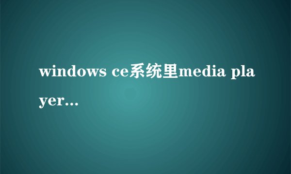 windows ce系统里media player支持什么视频格式?