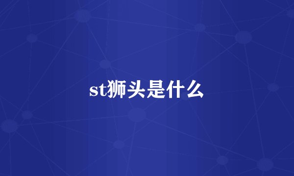 st狮头是什么