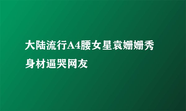 大陆流行A4腰女星袁姗姗秀身材逼哭网友