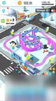 双人过山车小游戏手机版 放置过山车模拟经营游戏