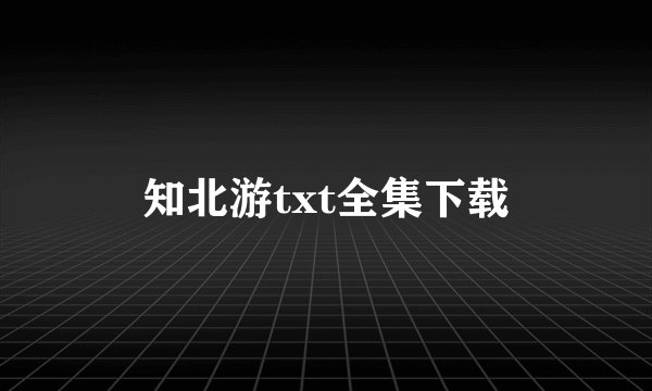 知北游txt全集下载