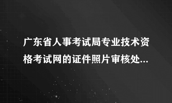 广东省人事考试局专业技术资格考试网的证件照片审核处理工具软件在哪?哪位大哥大姐帮个忙，小弟在此谢过？