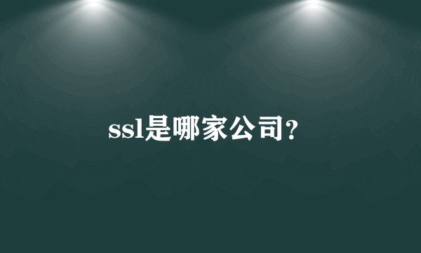 ssl是哪家公司？