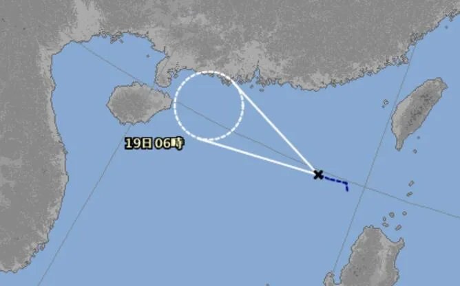 7号台风温州台风网台风路径图更新 “海高斯”路径实时发布系统路径图