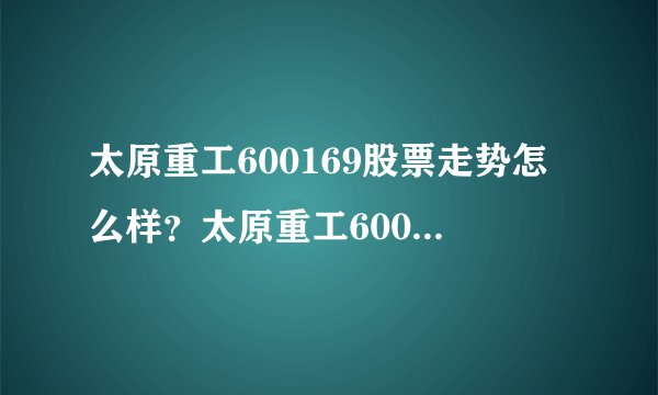 太原重工600169股票走势怎么样？太原重工600169分析股票的走势？看完马上就明白！_飞外