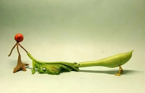 大爷用蔬菜制作出动物世界 完美诠释艺术来源于生活