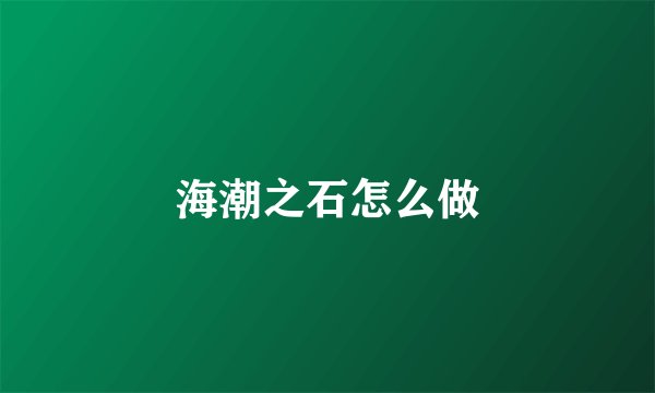 海潮之石怎么做